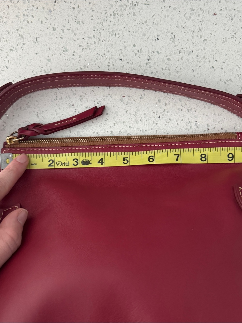 Dooney and bourke tegan satchel red burgundy EUC - Picture 13 of 13